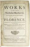 MACHIAVELLI, NICCOLÒ. The Works . . . Third Edition, carefully Corrected. 1720